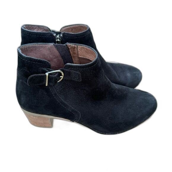 Dansko Henley Ankle Boot Black Suede Size 40 Zip Up Buckle - Picture 1 of 16